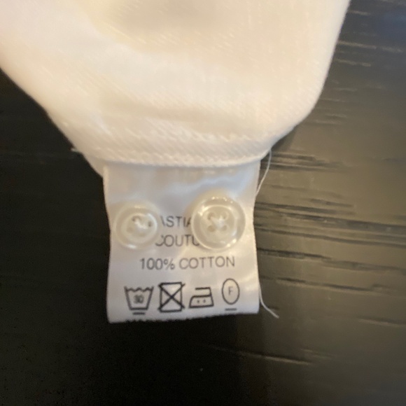 Sebastian Cruz Couture Men's White Button down Size XL 18 - Picture 7 of 8